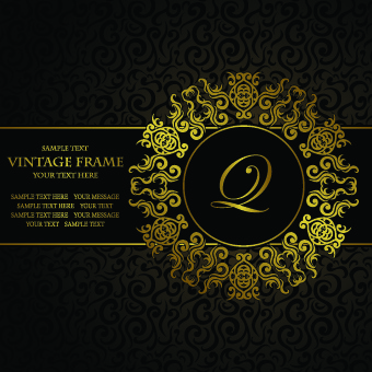 340x340 Golden Luxury Frame Vector Graphics Free Vector In Encapsulated
