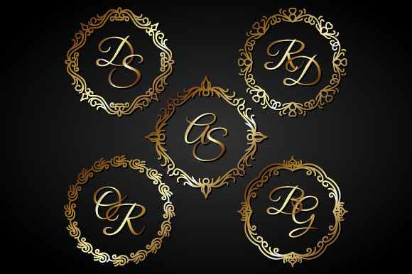 580x386 Luxury Gold Circle Frame Vector Graphic