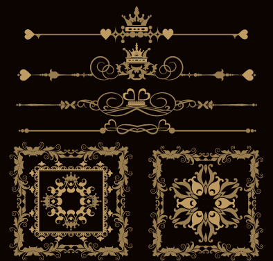 394x376 Luxury Ornaments Borders With Frame Vector Vector Abstract Free