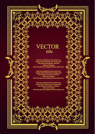 310x436 Vintage Luxury Frame Golden Vector Free Graphics Uihere