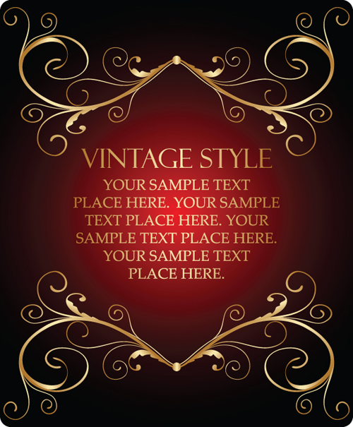500x605 Vintage Style Luxury Frame Vector Set Free Download