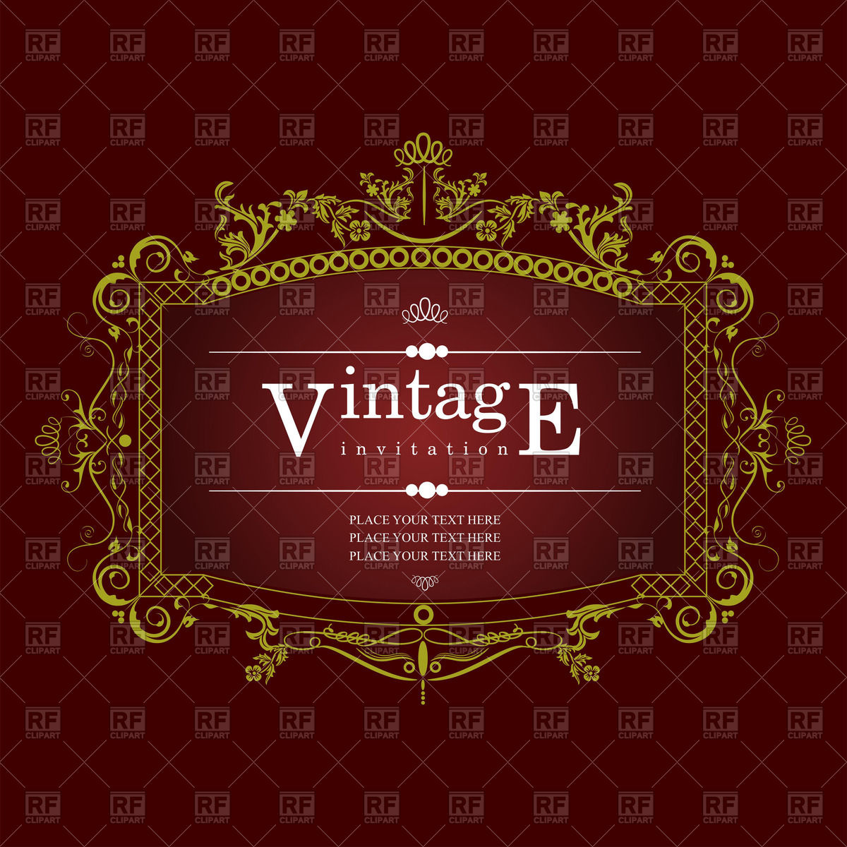 1200x1200 Elegant Luxury Frame In Vintage Style Vector Image Of Borders
