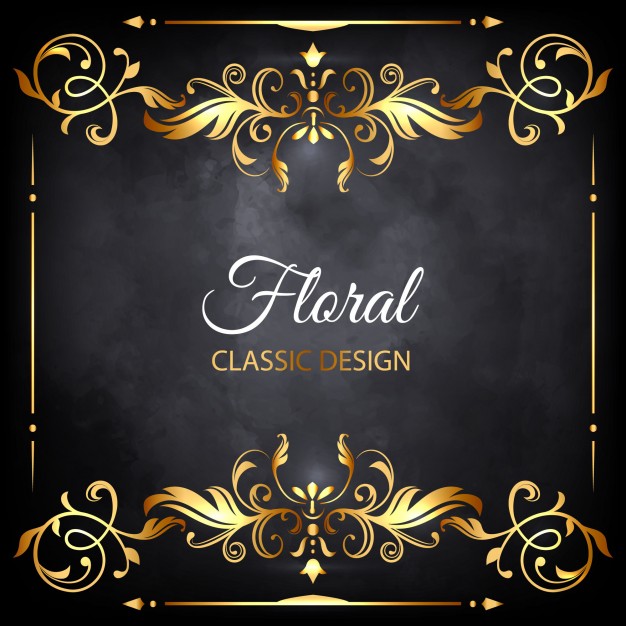 626x626 Golden Floral Luxury Frame Vector Free Download