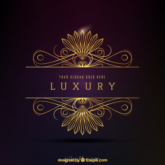 626x626 Luxury Golden Decorative Logo Vector Free Download