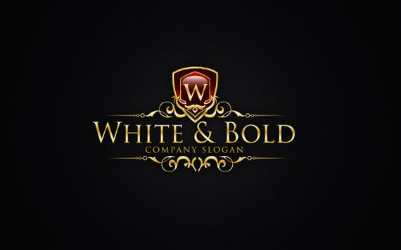 570x356 Vintage Gold Logos Elegant Emblem Monogram Luxury Logo Etsy