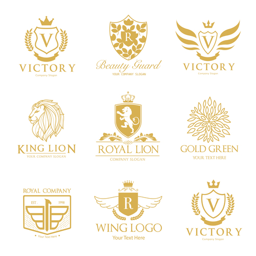 500x500 Golden Luxury Logos Design Vector Free Download