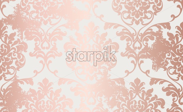 623x380 Damask Pink Gold Ornament Pattern Vector Baroque Luxury Texture