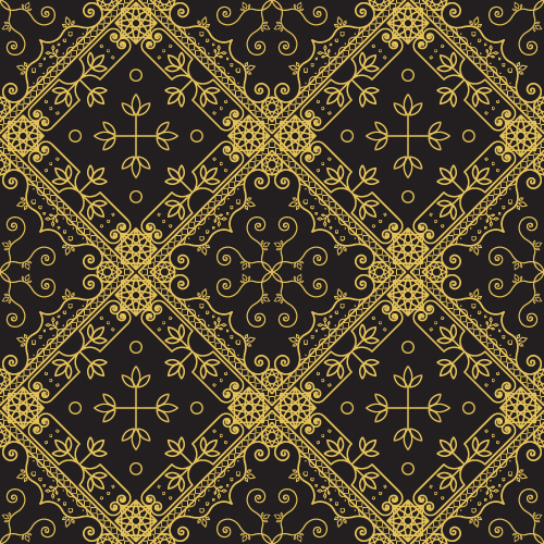 500x500 Gold Lineart Seamless Pattern Luxury Vector Free Download