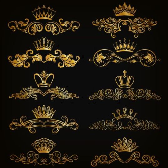 539x539 Crown With Golden Ornaments Luxury Vector Free Download