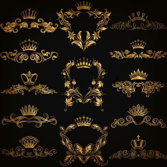 539x539 Crown With Golden Ornaments Luxury Vector Free Download