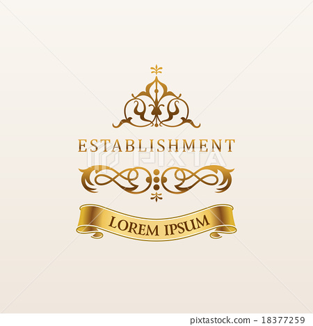 450x468 Vintage Luxury Vector Gold Emblem Elegant