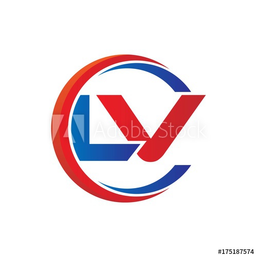 Lv Logo Vector Modern Initial Swoosh Circle Blue And Red 500x500 Lv Logo Vector Modern Initial Swoosh Circle Blue And Red