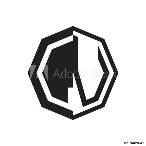 Two Letter Lv Octagon Negative Space Logo 500x500 Two Letter Lv Octagon Negative Space Logo