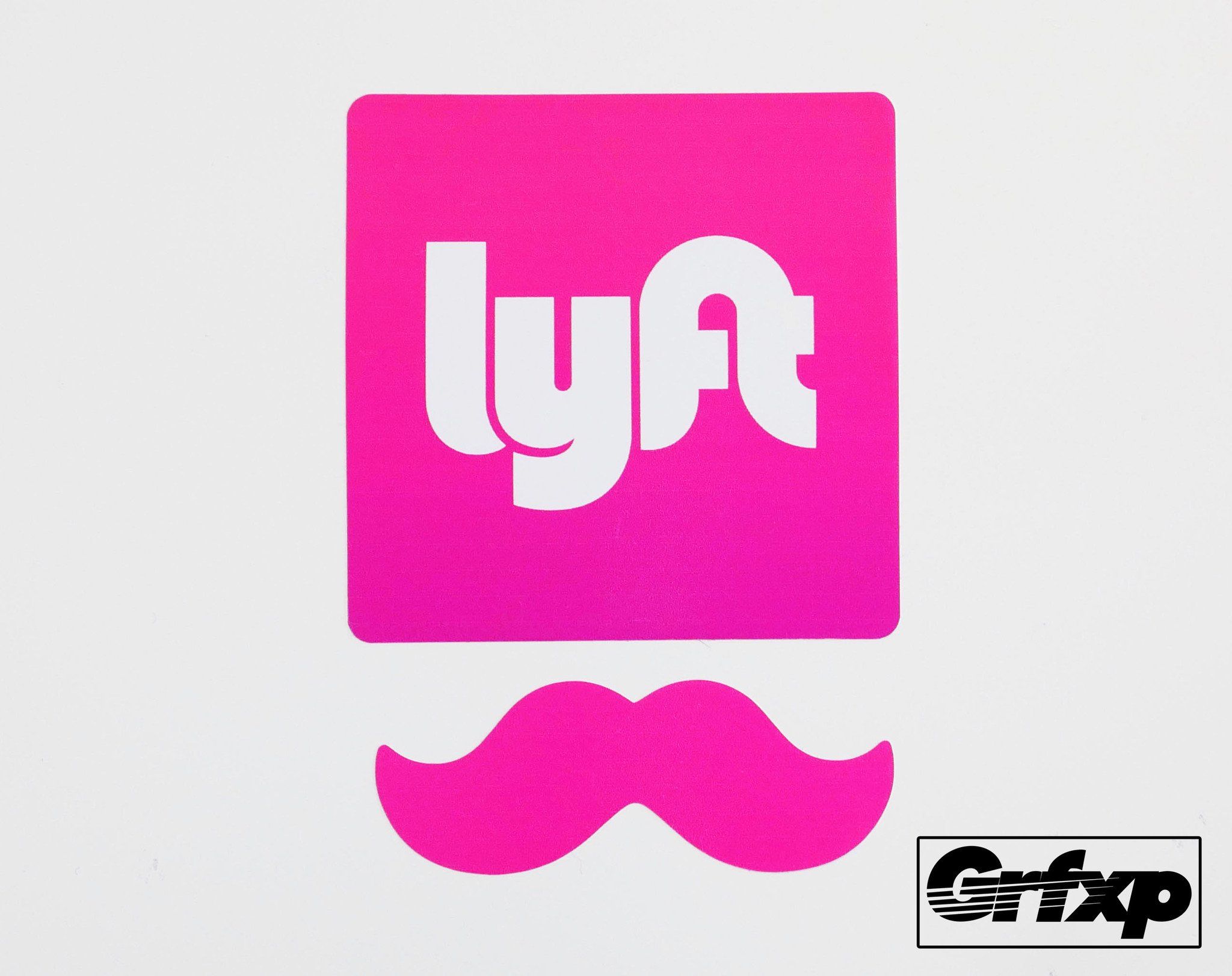 2048x1622 Lyft W Mustache Printed Sticker Lyftuber Square Logo, Logos