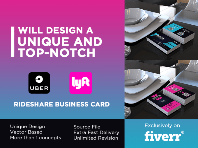 680x510 Design Lyft Or Uber Rideshare Business Card