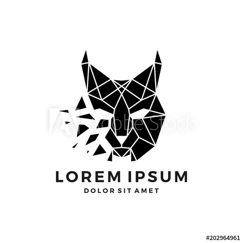500x500 Geometric Lynx Head Logo Vector Icon Explode Download