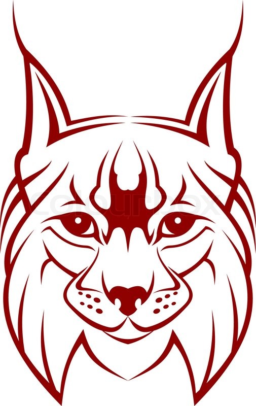 505x800 Head Of Lynx As A Mascot Isolated On Stock Vector Colourbox