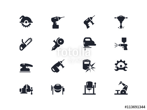 500x375 Electric Work Tools Icons Lyra Series Stock Image And Royalty