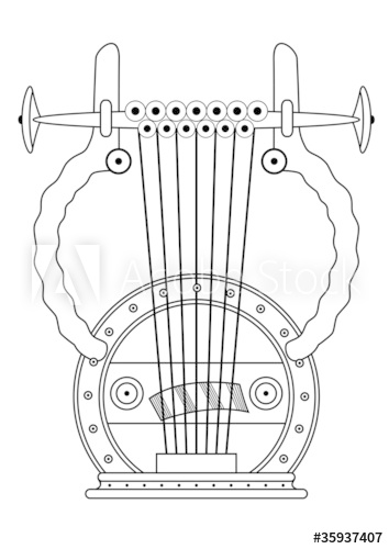 354x500 Antique Greek Lyra