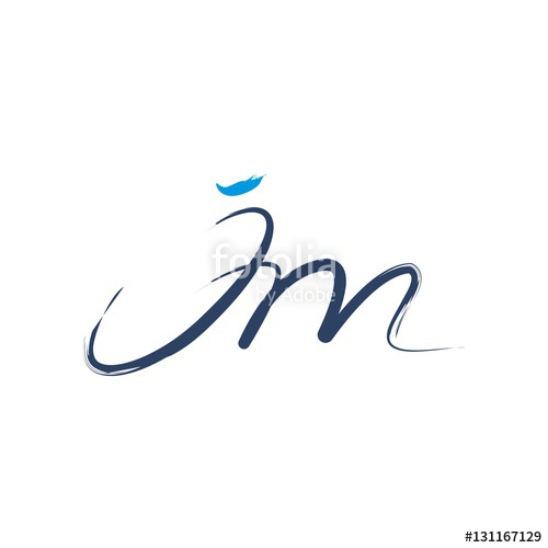 500x500 Script Logo Of Letter J And M Stock Image And Royalty Free Vector