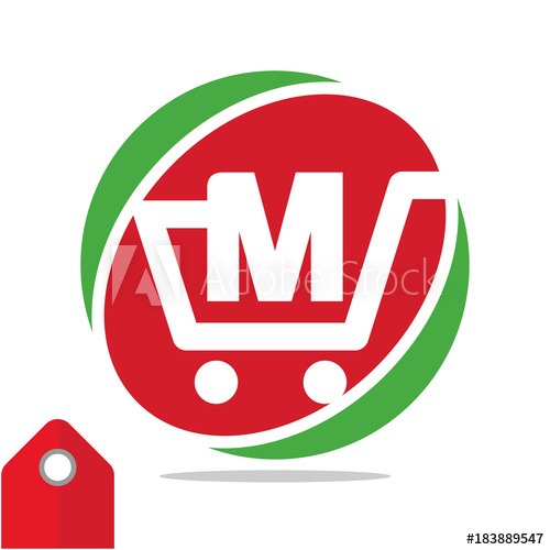 500x500 Logo Icon For Shopping Business, Illustrated In Circle Logo
