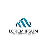 200x200 Letter M Bubble Logo Template Or Icon Vector Illustration