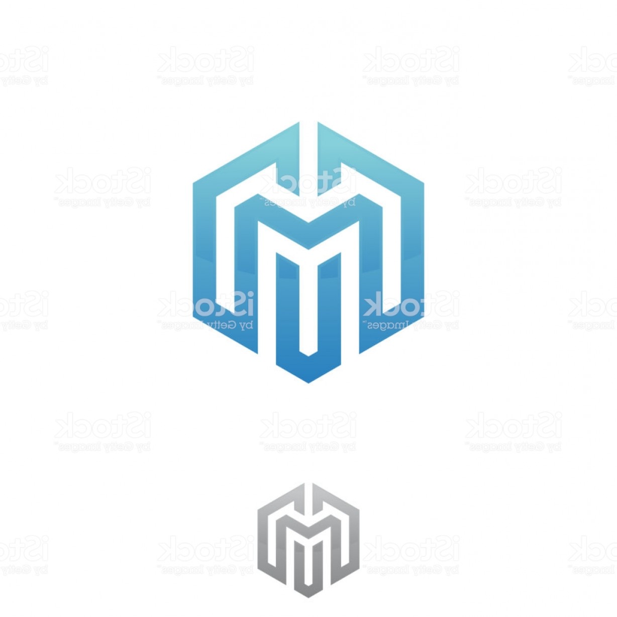 1228x1228 Illustration Letter M Vector Shapes Hexagon For Technology Gm