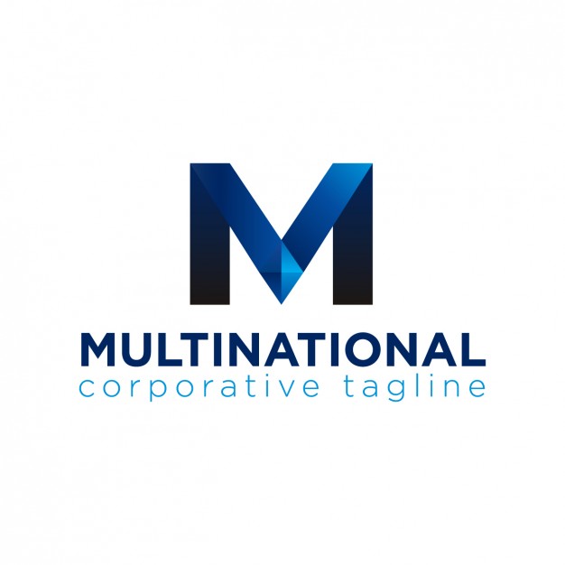 626x626 Blue Abstract Logo With Geometrical M Vector Free Download