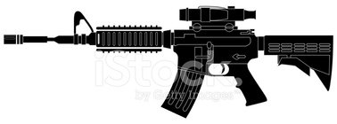 Carbine Assault Rifle Vector Stock Vectors 378x140 Carbine Assault Rifle Vector Stock Vectors