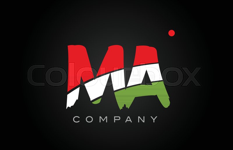 800x514 Ma M A Letter Logo Combination Stock Vector Colourbox