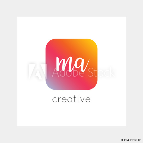 500x500 Ma Logo, Vector Useful As Branding, App Icon, Alphabet