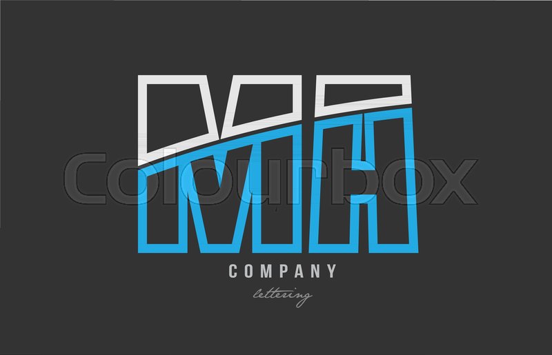 800x515 White Blue Alphabet Letter Ma M A Logo Stock Vector Colourbox