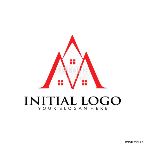 500x500 Home House Initial M A Logo Icon Stock Image And Royalty Free