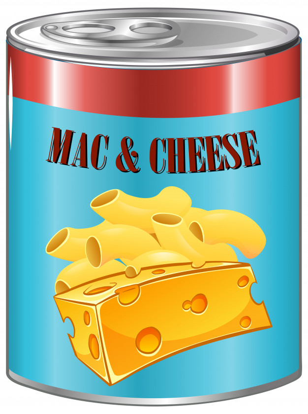 626x840 Mac And Cheese In Aluminum Can Vector Premium Download