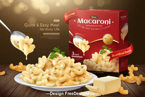 500x333 Fast Food Macaroni And Cheese Ad Vector Free Download