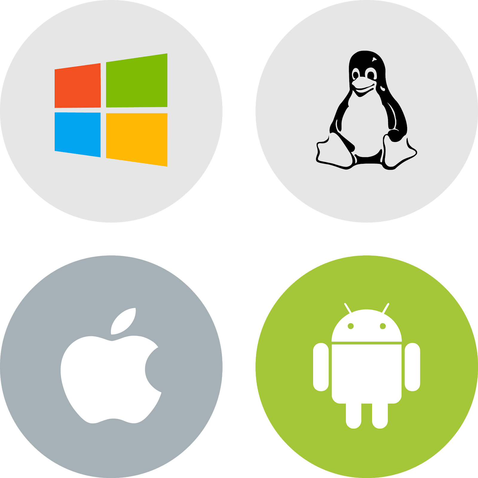 1600x1599 Download Icons Windows Linux Android Mac Vector