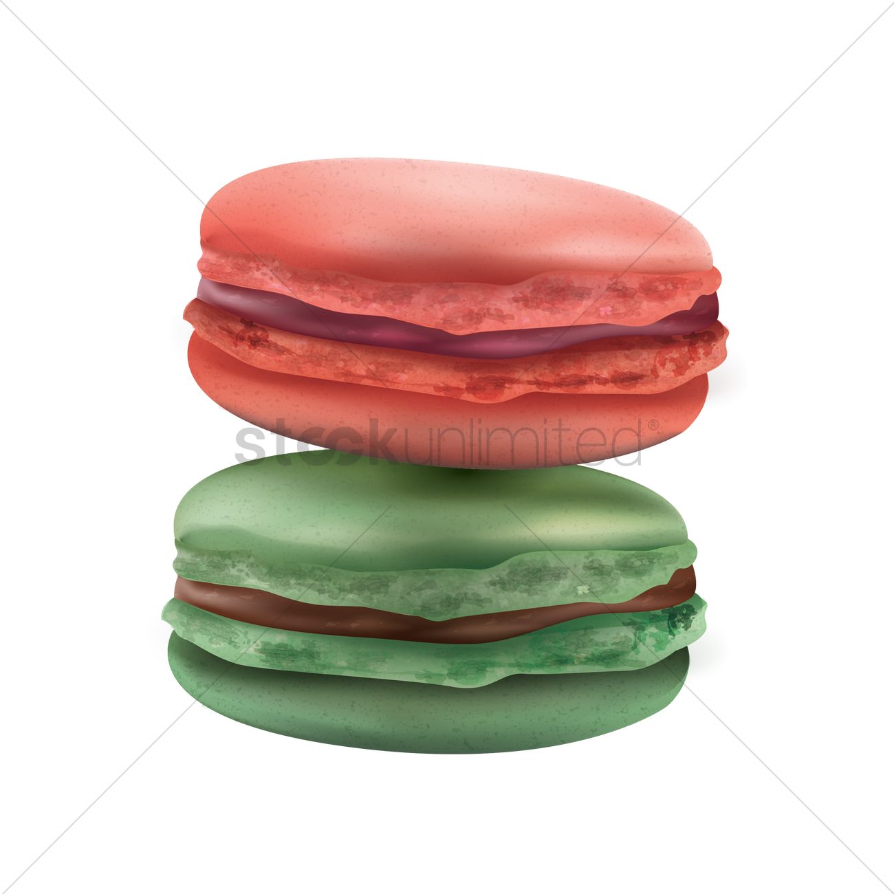 1300x1300 Macarons Vector Image