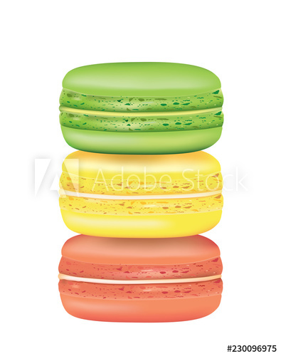 395x500 Tasty Macaron Vector Illustration