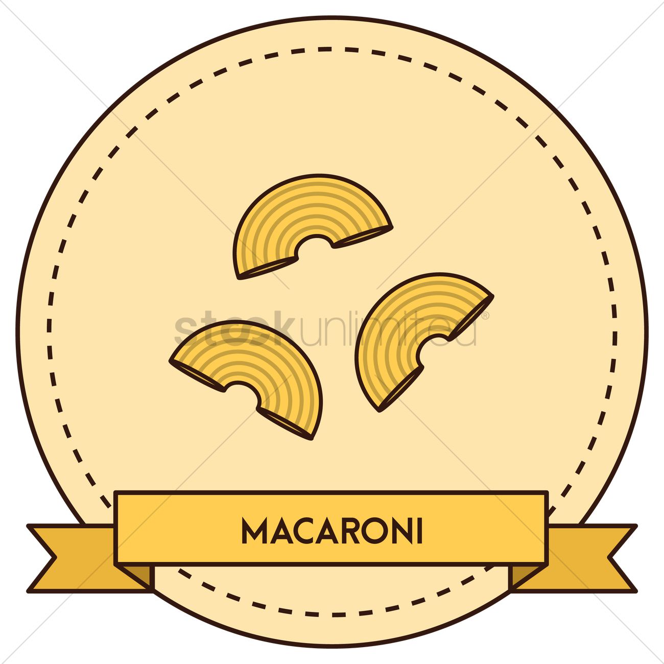 1300x1300 Macaroni Vector Image