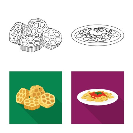 450x450 Vector Design Of Pasta And Carbohydrate Collection Of Pasta