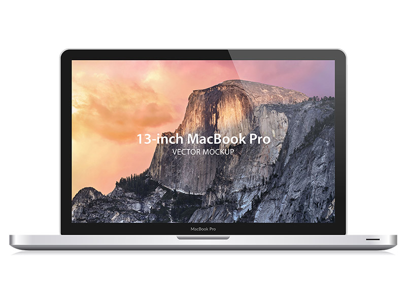 800x600 Simple Macbook Pro Vector Mockup