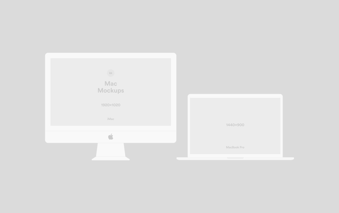 1440x907 Vector Mockups Imac, Macbook, Iphone, Ipad For Sketch Photoshop