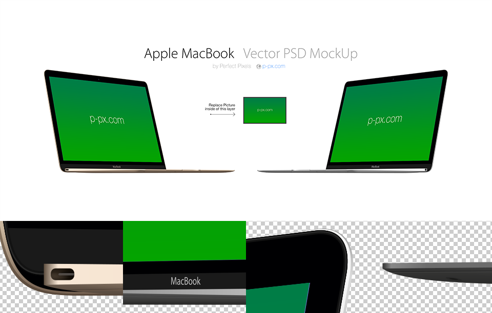 960x612 Free Apple Macbook Vector Mockup
