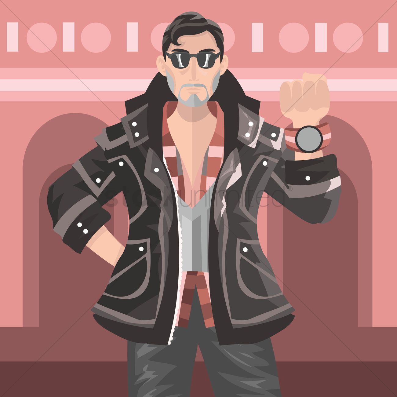 1300x1300 Rugged Macho Man Vector Image