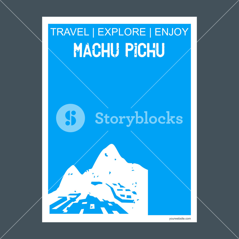 Machu Pichu Cuzco Region, Peru Monument Landmark Brochure Flat 1000x1000 Machu Pichu Cuzco Region, Peru Monument Landmark Brochure Flat