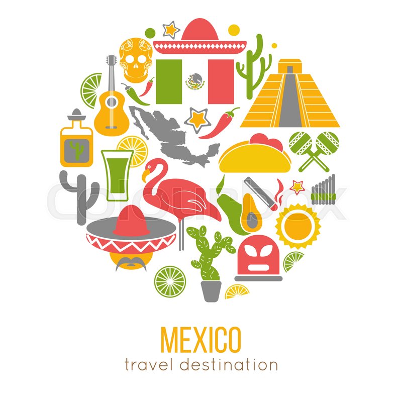 Set Of Mexico Travel Symbols Mexican Stock Vector Colourbox 800x800 Set Of Mexico Travel Symbols Mexican Stock Vector Colourbox