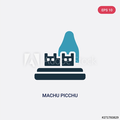 Two Color Machu Picchu Vector Icon From Monuments Concept 500x500 Two Color Machu Picchu Vector Icon From Monuments Concept