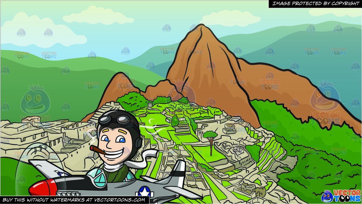 A Pilot Flying A Bomber Plane And Machu Picchu Background 1152x648 A Pilot Flying A Bomber Plane And Machu Picchu Background