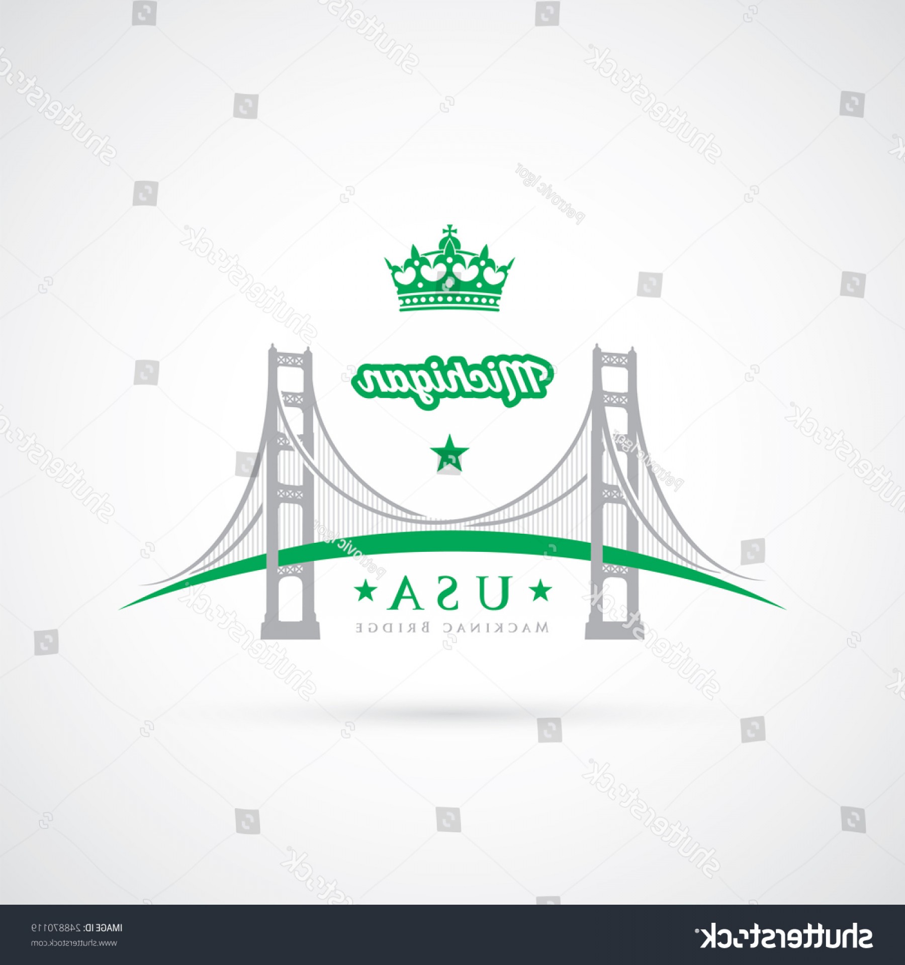 1800x1920 Mackinaw Bridge Silhouette Vector Art Lamaison