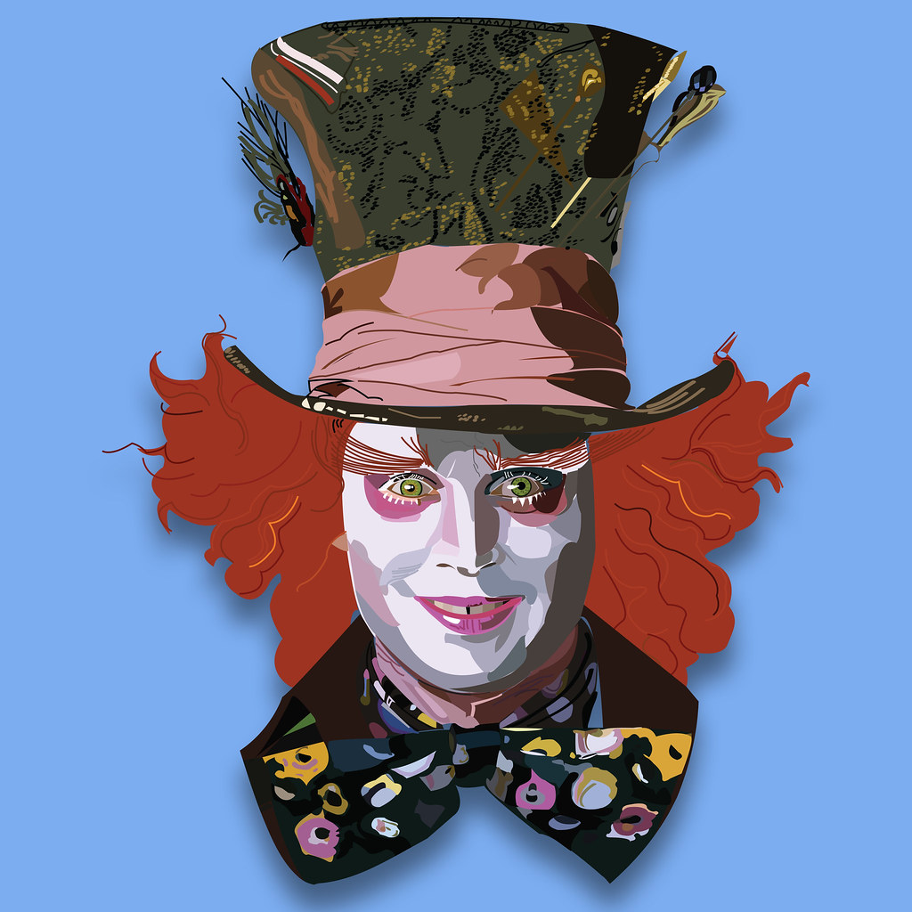 1024x1024 Mad Hatter Vector Art Created In Adobe Illustrator